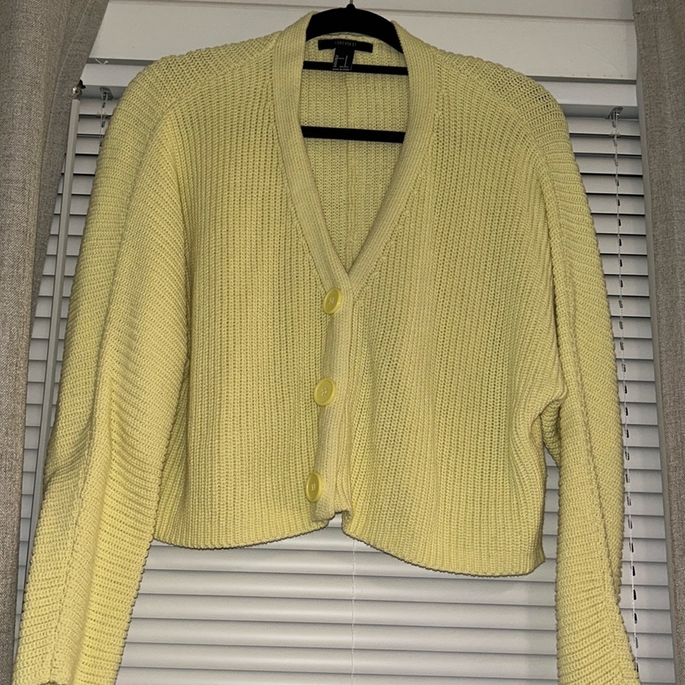 Forever 21 Yellow Knit Sweater, Size: S